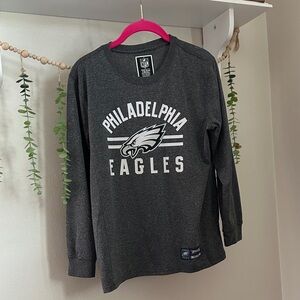 Eagles NFL Team Apparel Gray Long Sleeve Shirt Youth XL 18-20